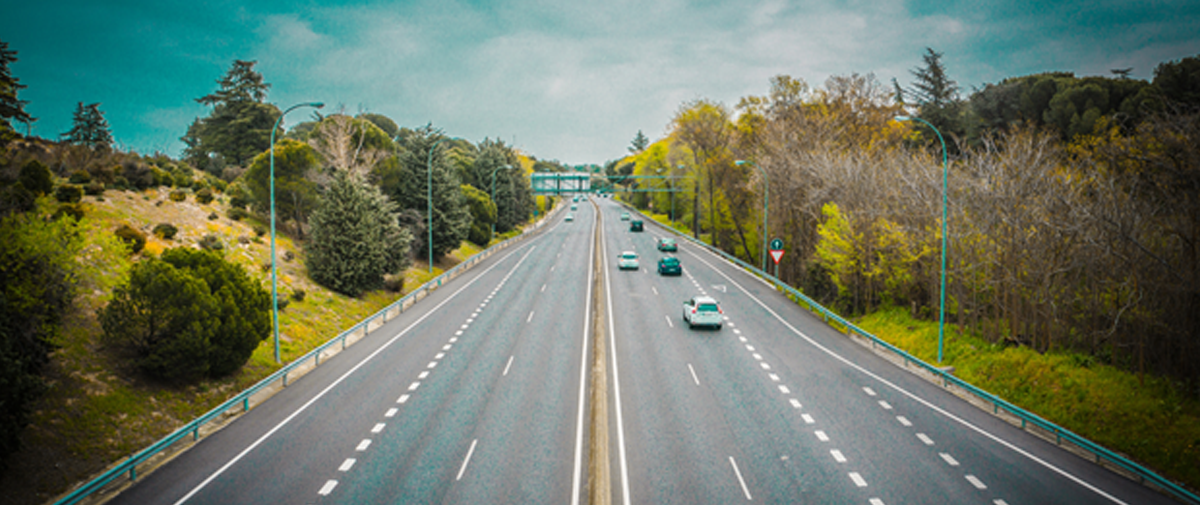 New drivers driving on motorway